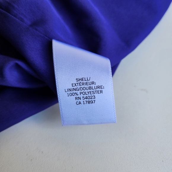 Banana Republic Womens Mini Pleated Skirt Purple Pockets Lined Tie Strap Sz 6 - Picture 8 of 10